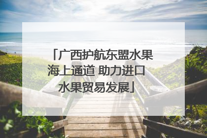 广西护航东盟水果海上通道 助力进口水果贸易发展