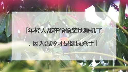 年轻人都在偷偷装地暖机了，因为湿冷才是健康杀手