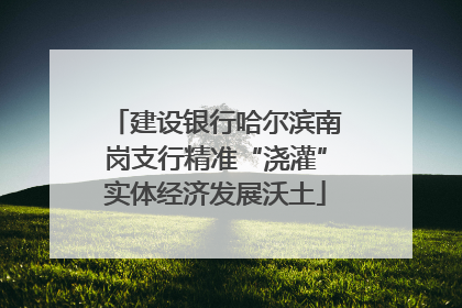 建设银行哈尔滨南岗支行精准“浇灌”实体经济发展沃土