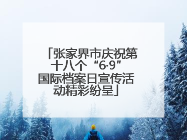 张家界市庆祝第十八个“6·9”国际档案日宣传活动精彩纷呈