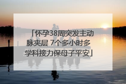 怀孕38周突发主动脉夹层 7个多小时多学科接力保母子平安