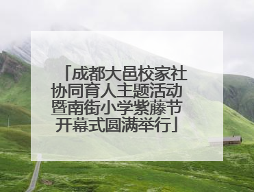 成都大邑校家社协同育人主题活动暨南街小学紫藤节开幕式圆满举行