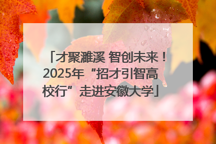 才聚濉溪 智创未来！2025年“招才引智高校行”走进安徽大学