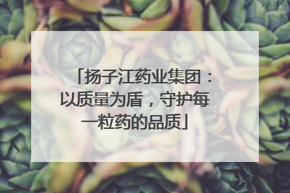 扬子江药业集团：以质量为盾，守护每一粒药的品质