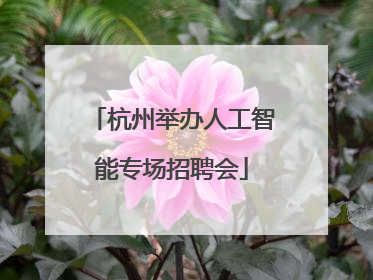 杭州举办人工智能专场招聘会