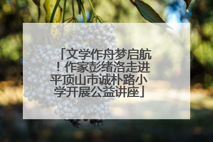 文学作舟梦启航！作家彭绪洛走进平顶山市诚朴路小学开展公益讲座