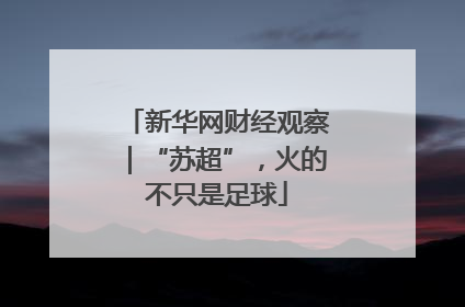 新华网财经观察｜“苏超”，火的不只是足球