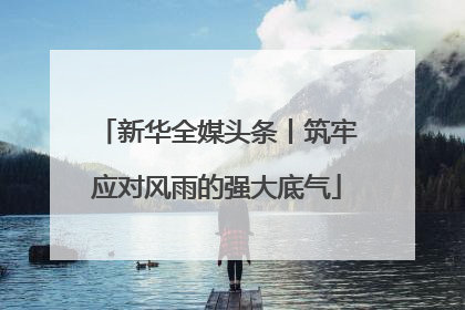 新华全媒头条丨筑牢应对风雨的强大底气