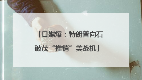 日媒爆：特朗普向石破茂“推销”美战机