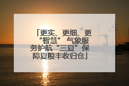 更实、更细、更“智慧” 气象服务护航“三夏”保障夏粮丰收归仓