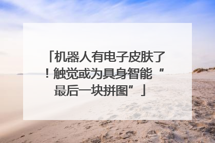 机器人有电子皮肤了！触觉或为具身智能“最后一块拼图”