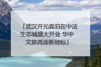 武汉开元森泊在中法生态城盛大开业 华中文旅再添新地标