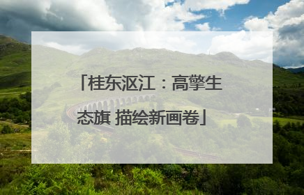 桂东沤江：高擎生态旗 描绘新画卷