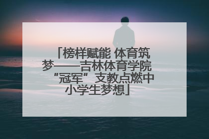 榜样赋能 体育筑梦——吉林体育学院“冠军”支教点燃中小学生梦想