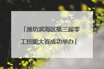 潍坊滨海区第三届零工技能大赛成功举办