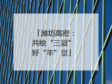 潍坊高密：共绘“三夏”好“丰”景