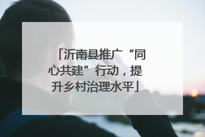 沂南县推广“同心共建”行动，提升乡村治理水平