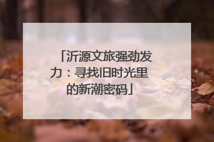 沂源文旅强劲发力：寻找旧时光里的新潮密码