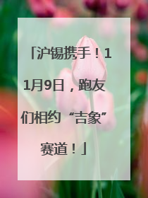 沪锡携手！11月9日，跑友们相约“吉象”赛道！