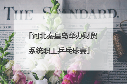 河北秦皇岛举办财贸系统职工乒乓球赛