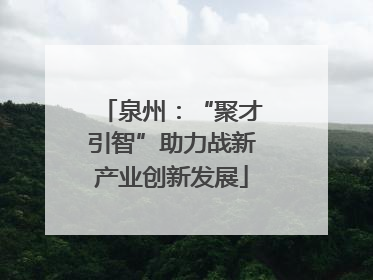 泉州：“聚才引智”助力战新产业创新发展