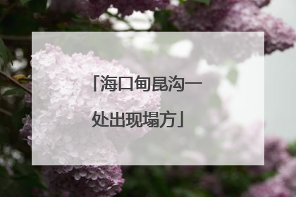 海口甸昆沟一处出现塌方