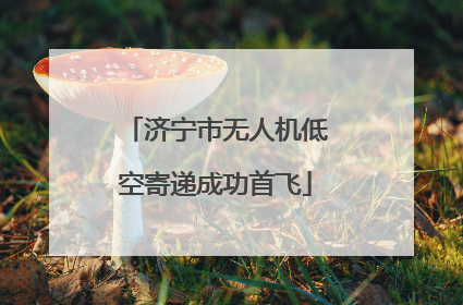 济宁市无人机低空寄递成功首飞