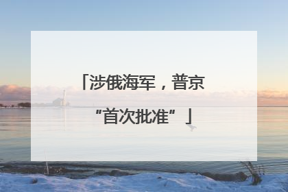 涉俄海军，普京“首次批准”