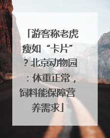 游客称老虎瘦如“卡片”？北京动物园：体重正常，饲料能保障营养需求