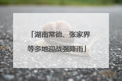 湖南常德、张家界等多地迎战强降雨
