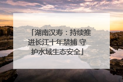 湖南汉寿：持续推进长江十年禁捕 守护水域生态安全