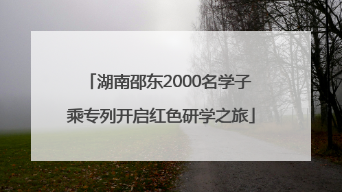 湖南邵东2000名学子乘专列开启红色研学之旅