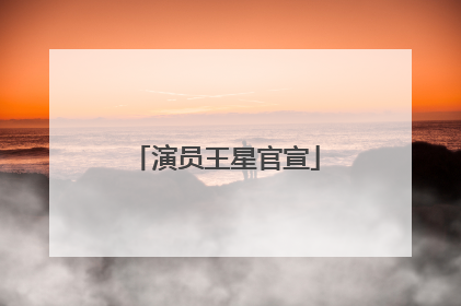 演员王星官宣