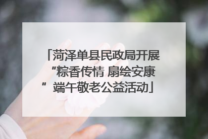 菏泽单县民政局开展“粽香传情 扇绘安康”端午敬老公益活动