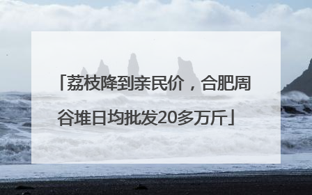 荔枝降到亲民价，合肥周谷堆日均批发20多万斤
