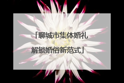聊城市集体婚礼解锁婚俗新范式