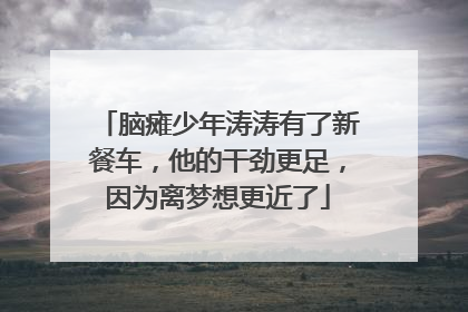 脑瘫少年涛涛有了新餐车，他的干劲更足，因为离梦想更近了