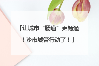 让城市“肠道”更畅通！沙市城管行动了！