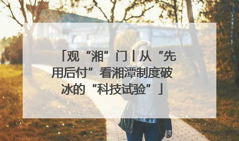 观“湘”门丨从“先用后付”看湘潭制度破冰的“科技试验”