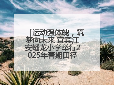 运动强体魄，筑梦向未来 宜宾江安蟠龙小学举行2025年春期田径运动会