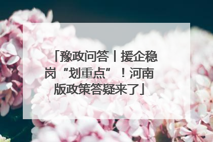 豫政问答丨援企稳岗“划重点”！河南版政策答疑来了