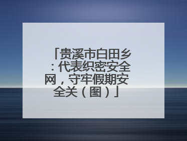 贵溪市白田乡：代表织密安全网，守牢假期安全关（图）