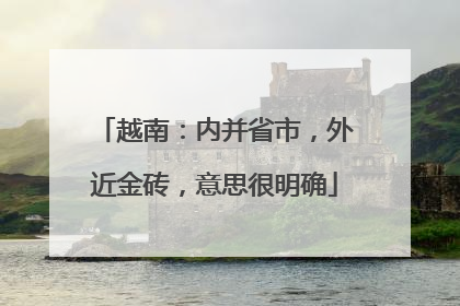 越南：内并省市，外近金砖，意思很明确