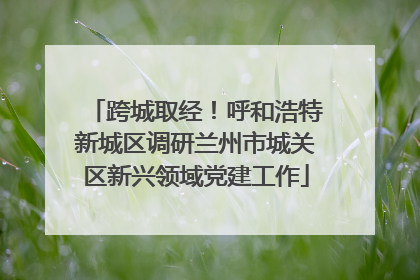 跨城取经！呼和浩特新城区调研兰州市城关区新兴领域党建工作