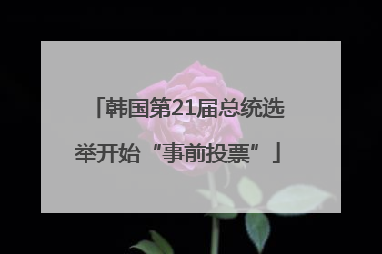 韩国第21届总统选举开始“事前投票”