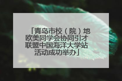 青岛市校（院）地欧美同学会协同引才联盟中国海洋大学站活动成功举办