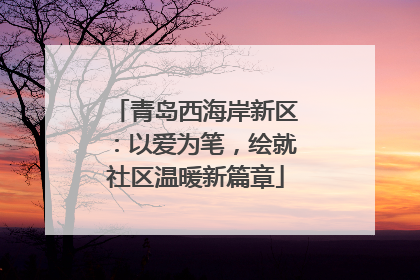 青岛西海岸新区：以爱为笔，绘就社区温暖新篇章