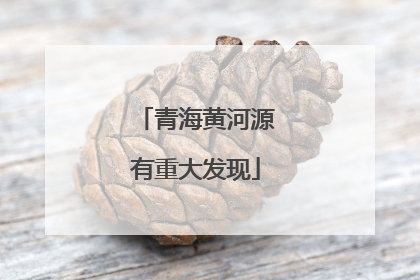 青海黄河源有重大发现