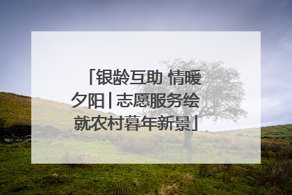 银龄互助 情暖夕阳│志愿服务绘就农村暮年新景