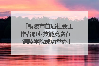 铜陵市首届社会工作者职业技能竞赛在铜陵学院成功举办